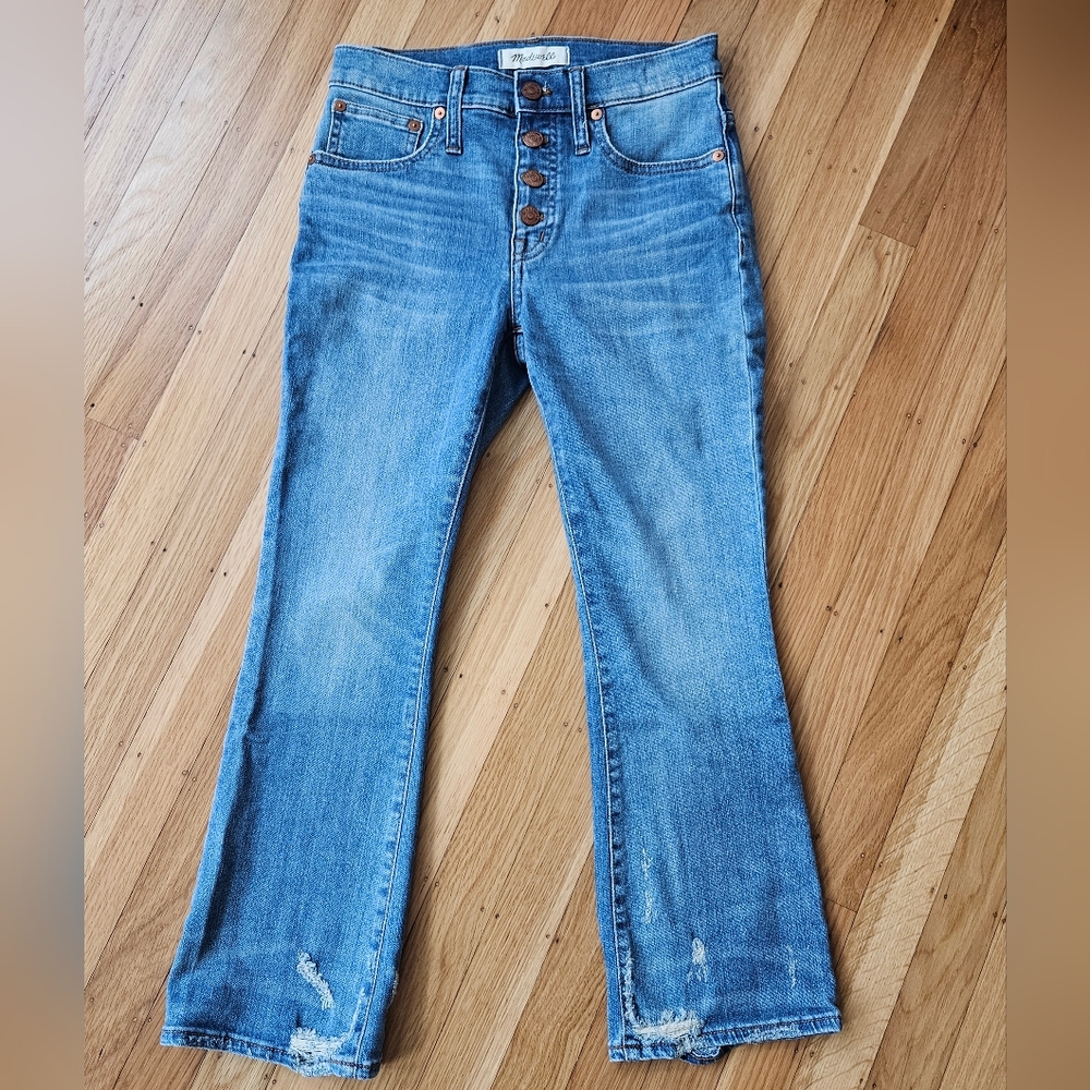 NWOT Madewell High Rise Cali Demi Bootcut Blue Jeans Size 24P